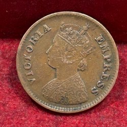 1901 British- India 1/2 Pice (Victoria) Calcutta Mint Rare Coin#C-216