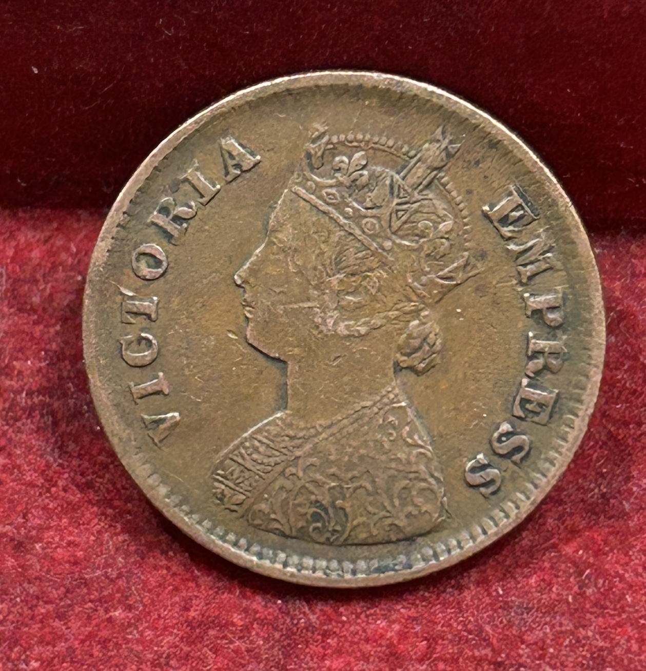 1901 British- India 1/2 Pice (Victoria) Calcutta Mint Rare Coin#C-216
