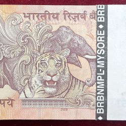 Alternative view of 10 RUPEES GOVERNOR D.SUBBARAO GEM UNC RARE LOWER NUMBER SERIAL PACKET
