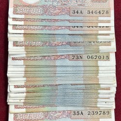 2 RUPEES SATELLITE MIX GOVERNOR UNC (100 NOTE)#B-4