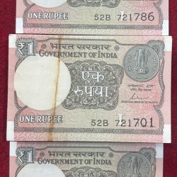 1 RUPEES 2017 GOVERNOR SHAKTIKANT DAS RARE SERIAL PACKET WITH FANCY NUMBER ENDING 786 + 721721