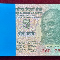 5 RUPEES (GANDHI) GOVERNOR BIMAL JALAN RARE (100 NOTE) SERIAL PACKET