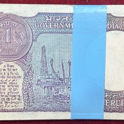Alternative view of 1 RUPEES 1990 GOVERNOR BIMAL JALAN RARE UNC SERIAL PACKET
