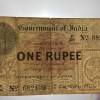 Ex Rare 1 Rupee 1917 A C Watters Sign Small Repair Note Fine Detail - Image 4