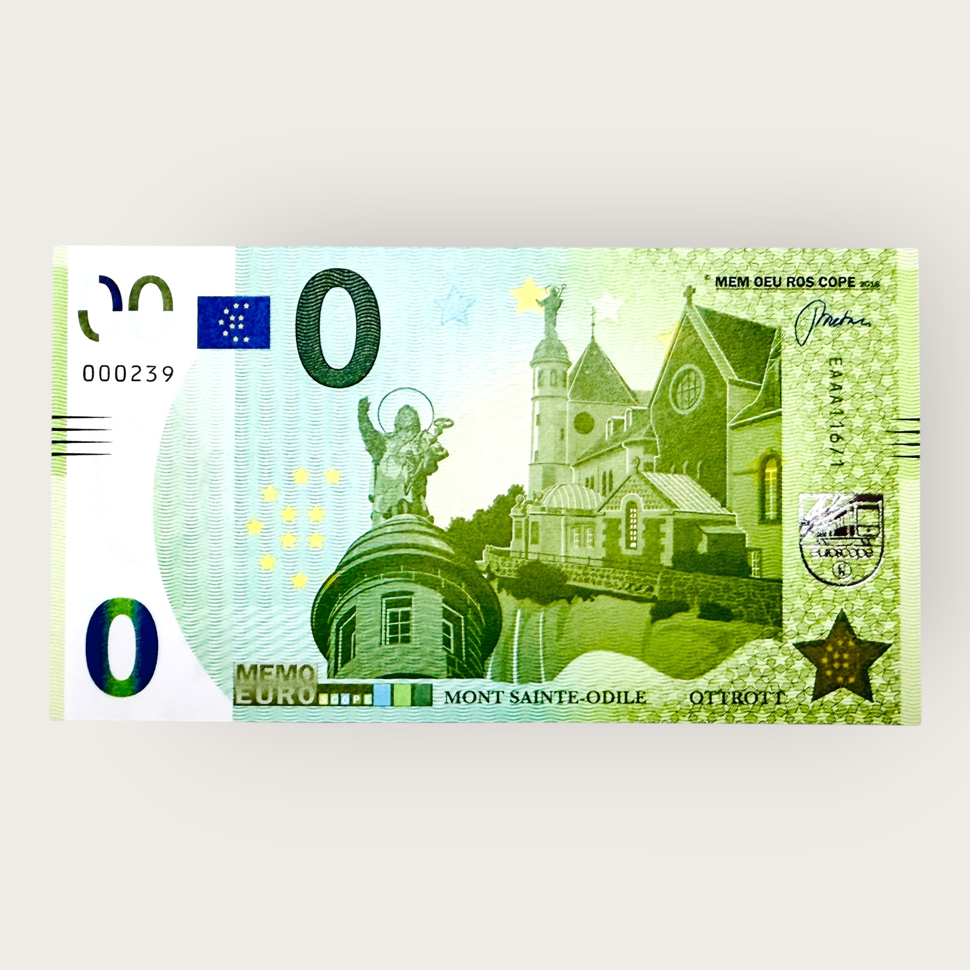 Europe 0 Euro Monte Sainte Odile Issue Limited and Collectibles Gem UNC Unique and Rare - Image 2