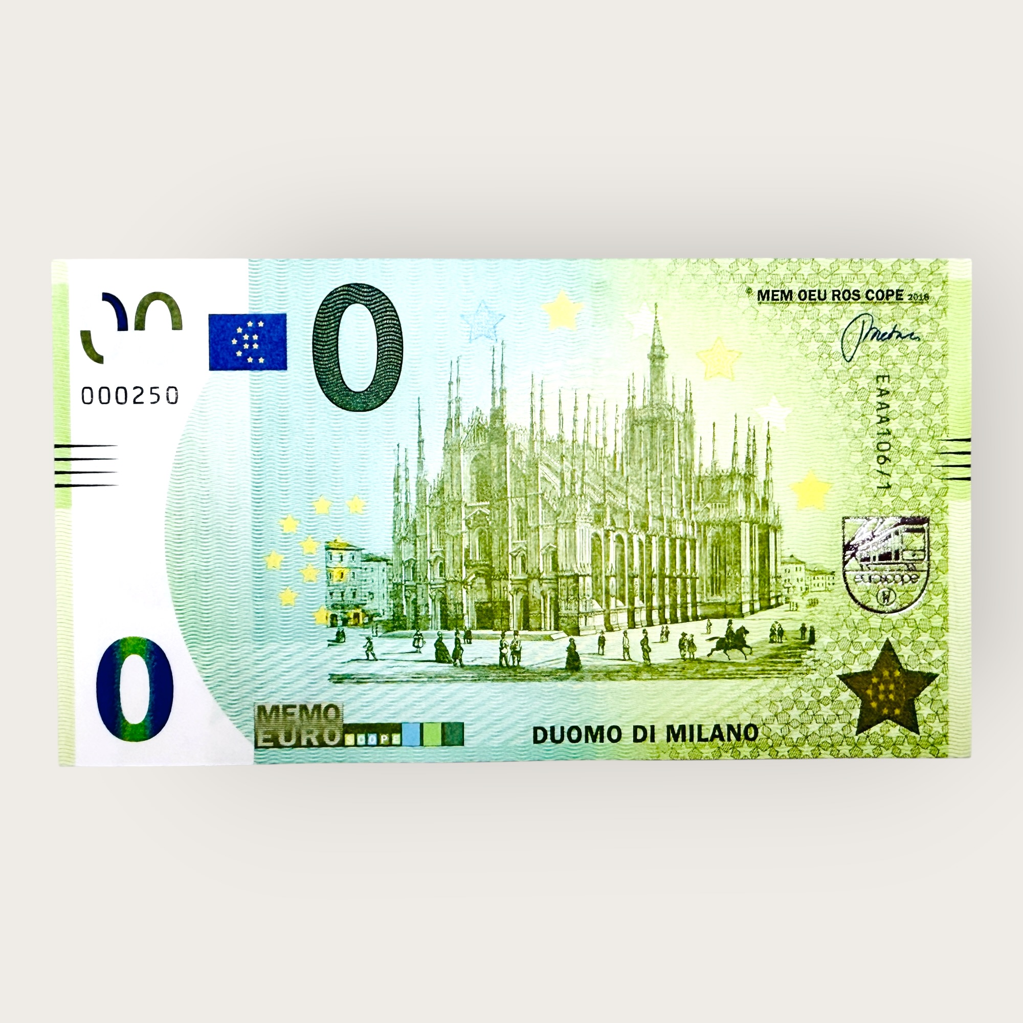 Europe 0 Euro Italia Issue Limited and Collectibles Gem UNC Unique and Rare - Image 2