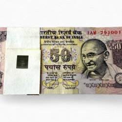 Rs 50 India Banknote Serial Bundle Inset L 2012 Issue Rupee Symbol Unique and Rare