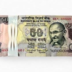 Rs 50 India Banknote Serial Bundle Inset L 2016 Issue Rupee Symbol Signed By Raghuram Rajan Unique and Rare