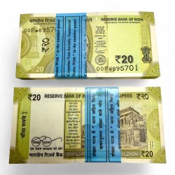 Rs 20 Star Issue L Inset 2019 Signed By Shaktikant Das Serial Bundle Unique and Rare 786 Series