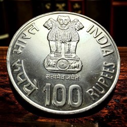 Rs 100 UNC Coin Asian Games Delhi 1982 Issue Ultra Unique and Rare
