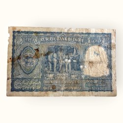 Alternative view of Rs 100 India Banknote 1st Only English Signed By B Ramarau Unique and Rare Issue Collectible Quality Unique and Rare Issue