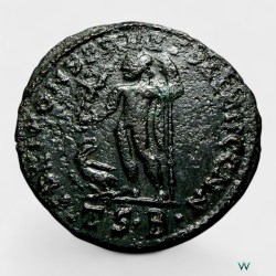 Alternative view of Ancient Roman Follis Nummus Bronze Issue Roman Empire 4th Century Emperor Constantine Ultra Unique and Rare Tetrarchy Period