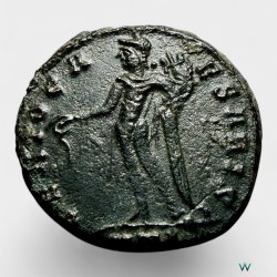 Alternative view of Ancient Roman Follis Nummus Bronze Issue Roman Empire 4th Century Emperor Constantine Ultra Unique and Rare Tetrarchy Period