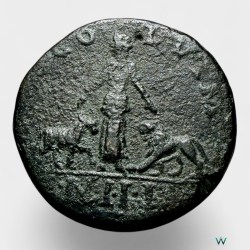 Alternative view of Ancient Roman Follis Nummus Bronze Issue Roman Empire 4th Century Emperor Diocletian Ultra Unique and Rare Tetrarchy Period
