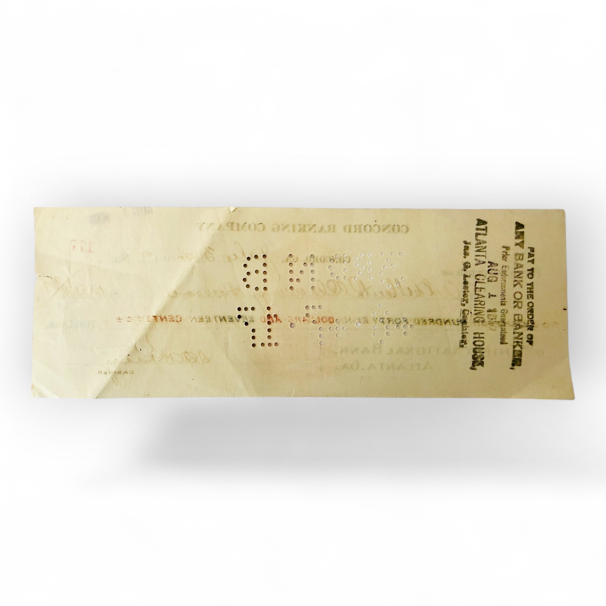 The Concord Banking Company Dollar Bill Year 1900s Unique and Rare