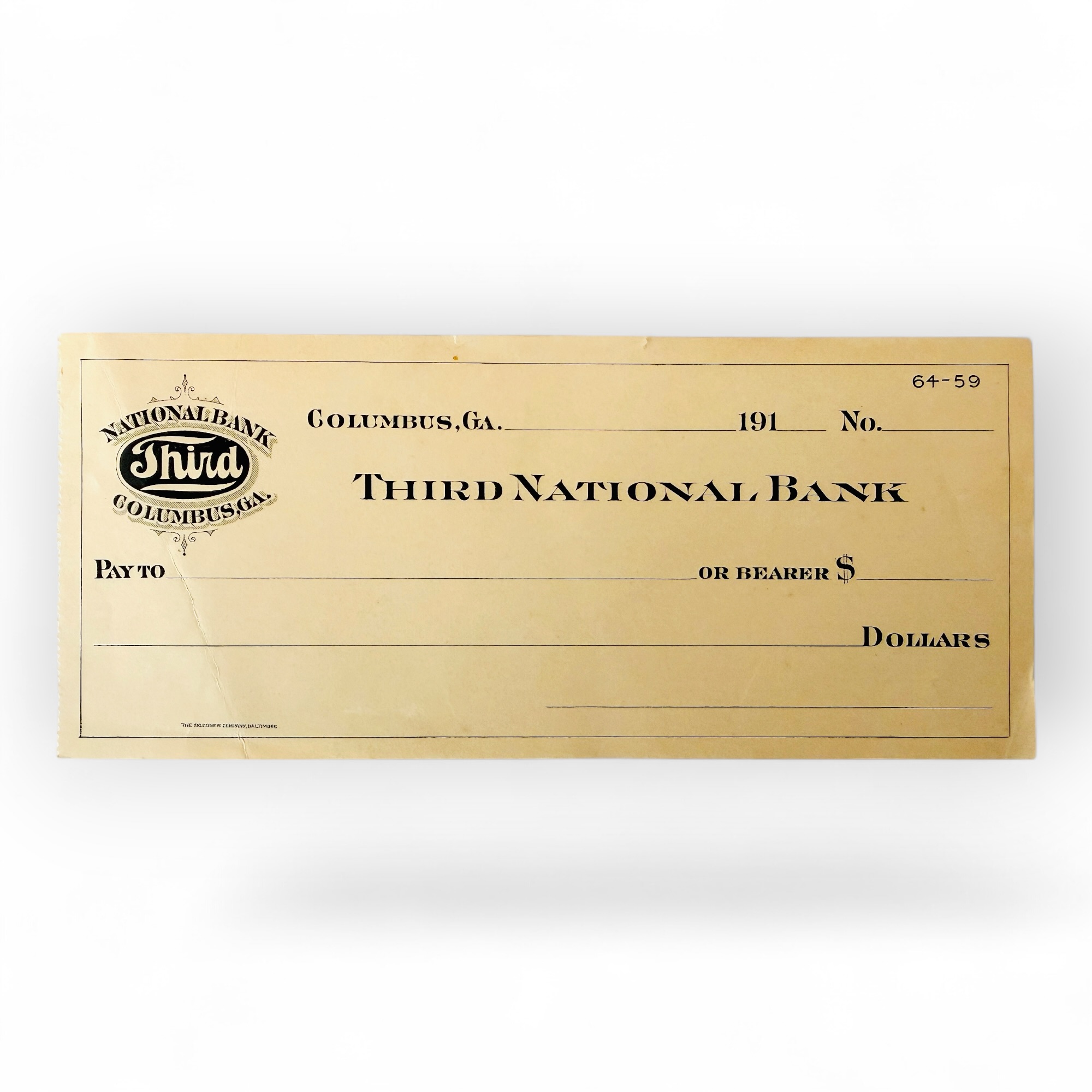 The Third National Bank Dollar Bill Year 1900s Unique and rare