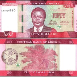 Liberia 50 Dollars World Banknote 2016 P34a UNC Unique and Rare