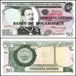 Mozambique 50 Escudos World Banknote 1970 P116 UNC Unique and Rare