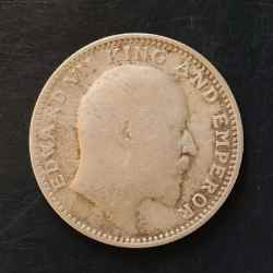 Silver British India King and emperor Edward VII Denominaton 1/2₹ Same and similar piece available