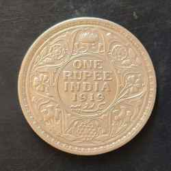 Silver British India King and emperor George v Denominaton 1โน Excellent condition Same and similar piece available