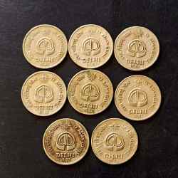 Republic India Denominaton 25 paise Back side of Asian games Metal copper nickel Same and similar set are available