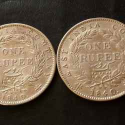 EAST INDIA COMPANY QUEEN VICTORIA 1840 CONTINUE LEGEND Rere 1RS SILVER wt. 11.6gm CONDITION AS image🖼 Same and similar piece available