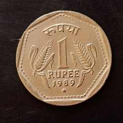 Republic India Denominaton 1 ₹ Metal copper nickel Hyderabad mint Excellent condition Same and similar piece available