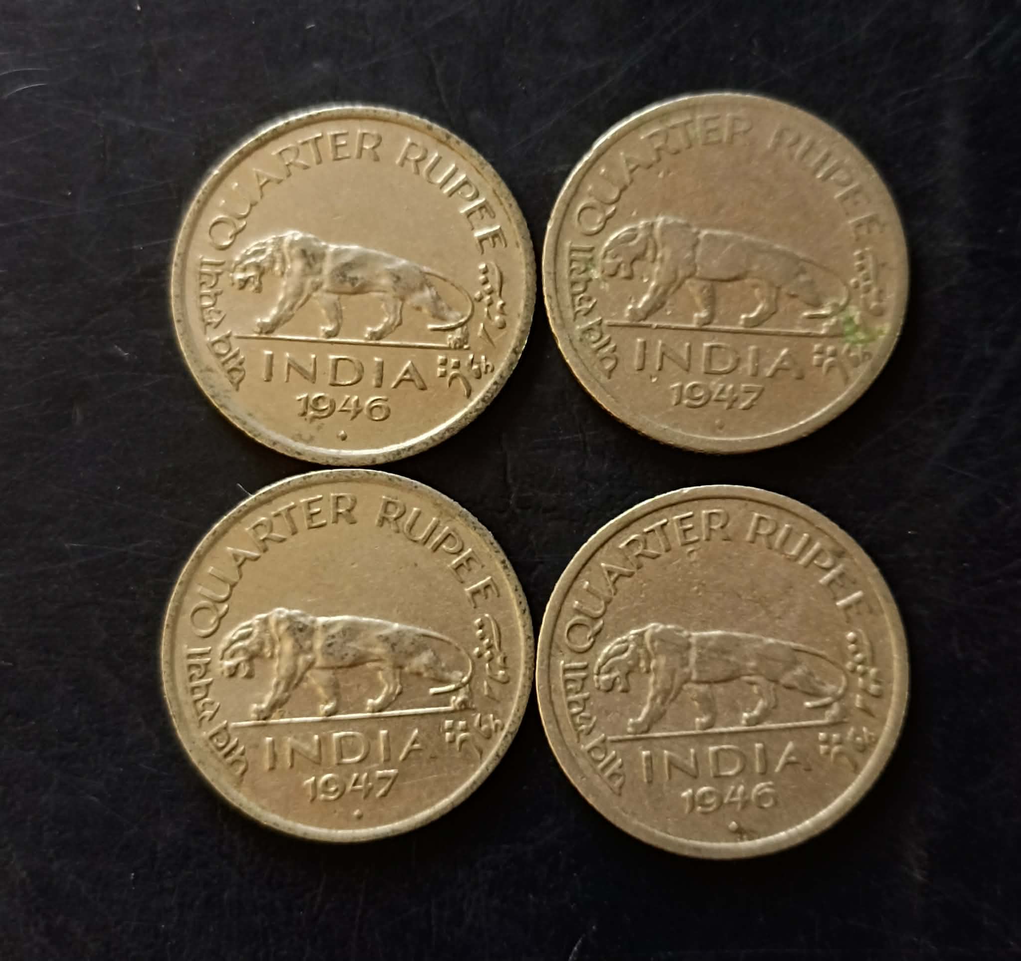 Republic India King and emperor George vi Denominaton 1/4₹ Same and similar set are available