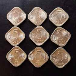 Alternative view of Republic India Denominaton 5 paise UNC condition Metal aluminium Same and similar piece available