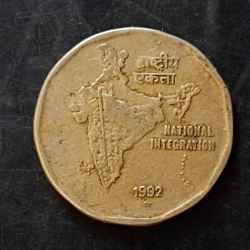 Republic India Denominaton 2 ₹ Hyderabad mint Metal copper nickel Same and similar piece available