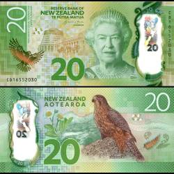 New Zealand 20 Dollars World Banknote 2016 P193a UNC Polymer Unique and Rare