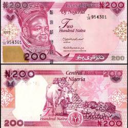 Nigeria 200 Naira World Banknote 2023 P47b3 UNC Unique and Rare Cow and Calf Pair