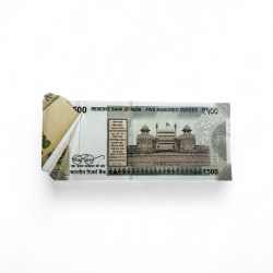 Alternative view of Rs 500 India Banknote Extra Butterfly Flap Error Unique and Rare