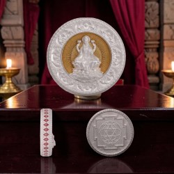 Temple Coin Collection Mata Dhan Laxmiji 50 Grams Silver Ultra Unique and Rare Micro Finish Coin