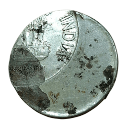Alternative view of 2 Rupees Fss Year 2016 Floral Design MAJOR VERTICAL DIE SHIFT OFF CENTER Error **SCARE** Used Condition.