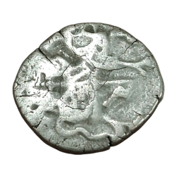 Alternative view of Ancient India HINDU SHAHI SILVER JITAL Weight= 3.5g Approx SAMANTADEVA [C.850-1,000 AD] Collectable Grade.