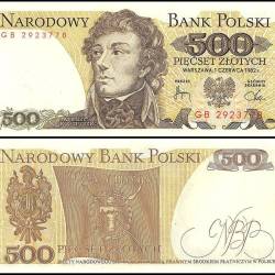 Poland 500 Zlotych World Banknote 1982 P145d UNC Unique and Rare