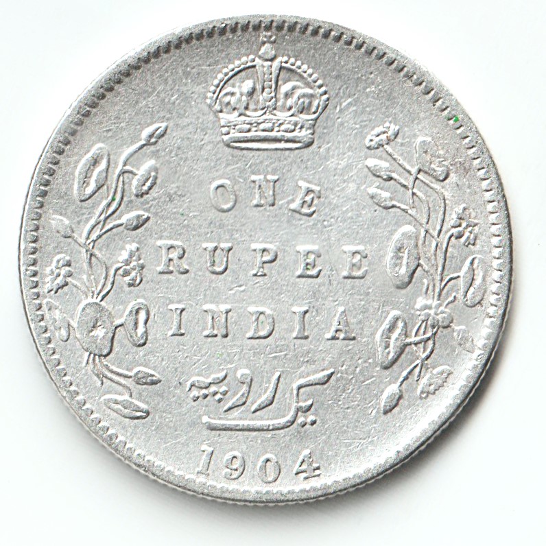 Rare 1904 One Rupee of Edward Vii King Emperor Silver 11.66 Gram British India Coin Same as per shown given