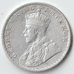 Alternative view of Rare 1916 One Rupee of George V King Emperor Bombay Mint Silver 11.66 Gram British India Coin Same as per shown given