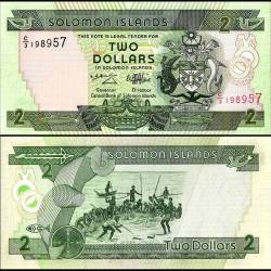 Solomon Islands 2 Dollars World Banknote 1997 ND P18 UNC Unique and Rare