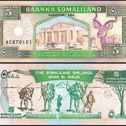 Somaliland 5 Shillings Banknote 1994 P UNC Unique and Rare