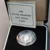 1990 UK Coin 5 Pence ( Silver Proof 6.50 grams ) Commemorative issue Rare Coin The Royal Mint Issue with wooden box and certificate - Image 5