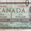 Queen Elizabeth II1 Dollar 1967 Canada Very Fine Condition Note Small Torn #5 - Image 2