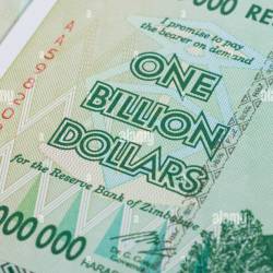 Alternative view of Zimbabwe 1000000000 Dollars World Banknote UNC Unique and Rare