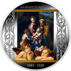 Alternative view of CAMEROON 500 FRANCS RAFAEL SANTI (THE HOLY FAMILY) 2020 (SILVER 17.50 G ) COIN RARE PROOF SET