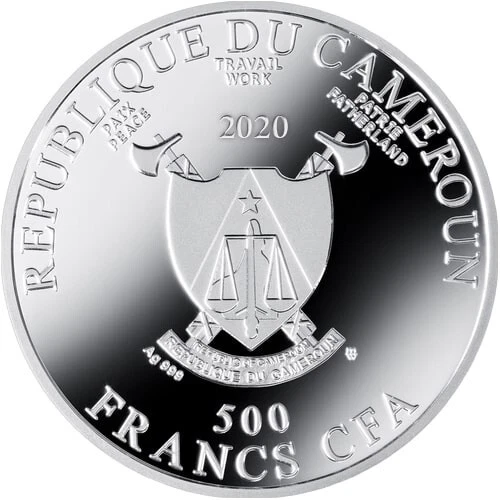 CAMEROON 500 FRANCS RAFAEL SANTI (THE HOLY FAMILY) 2020 (SILVER 17.50 G ) COIN RARE PROOF SET