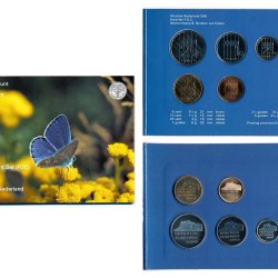 Netherlands 1991 Queen Beatrix Official Mint (Drenthe FDC) Rare (7 Coin) Set