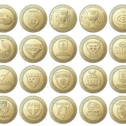 1 Dollar's 2023 Australian Football League (AFL) 20 Coin Set with Folder