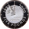 United Kingdom 5 Pounds 2000 - Elizabeth II 4th portrait; Millennium Rare Coin (First Day Cover with Stamp ) - Image 3