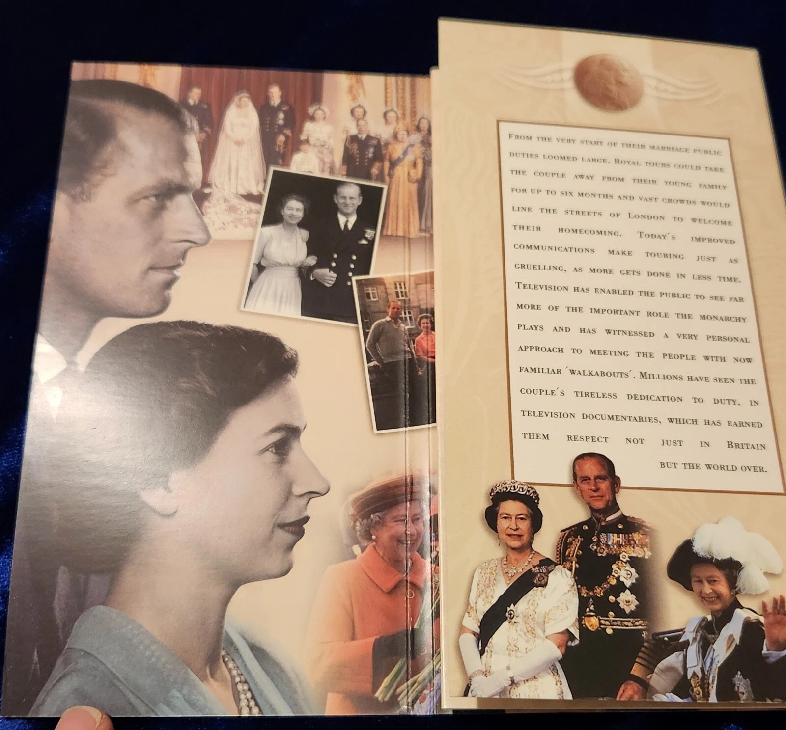 United Kingdom 5 Pounds 1997 - Elizabeth II Golden Wedding Rare Coin ( First Day Cover with Stamp )